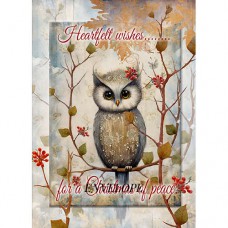 DUTCH LADY CHRISTMAS  GREETING CARD Christmas Owl